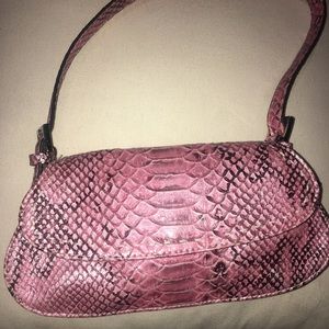 Liz Claiborne Mini Snake Print Pink Purse
